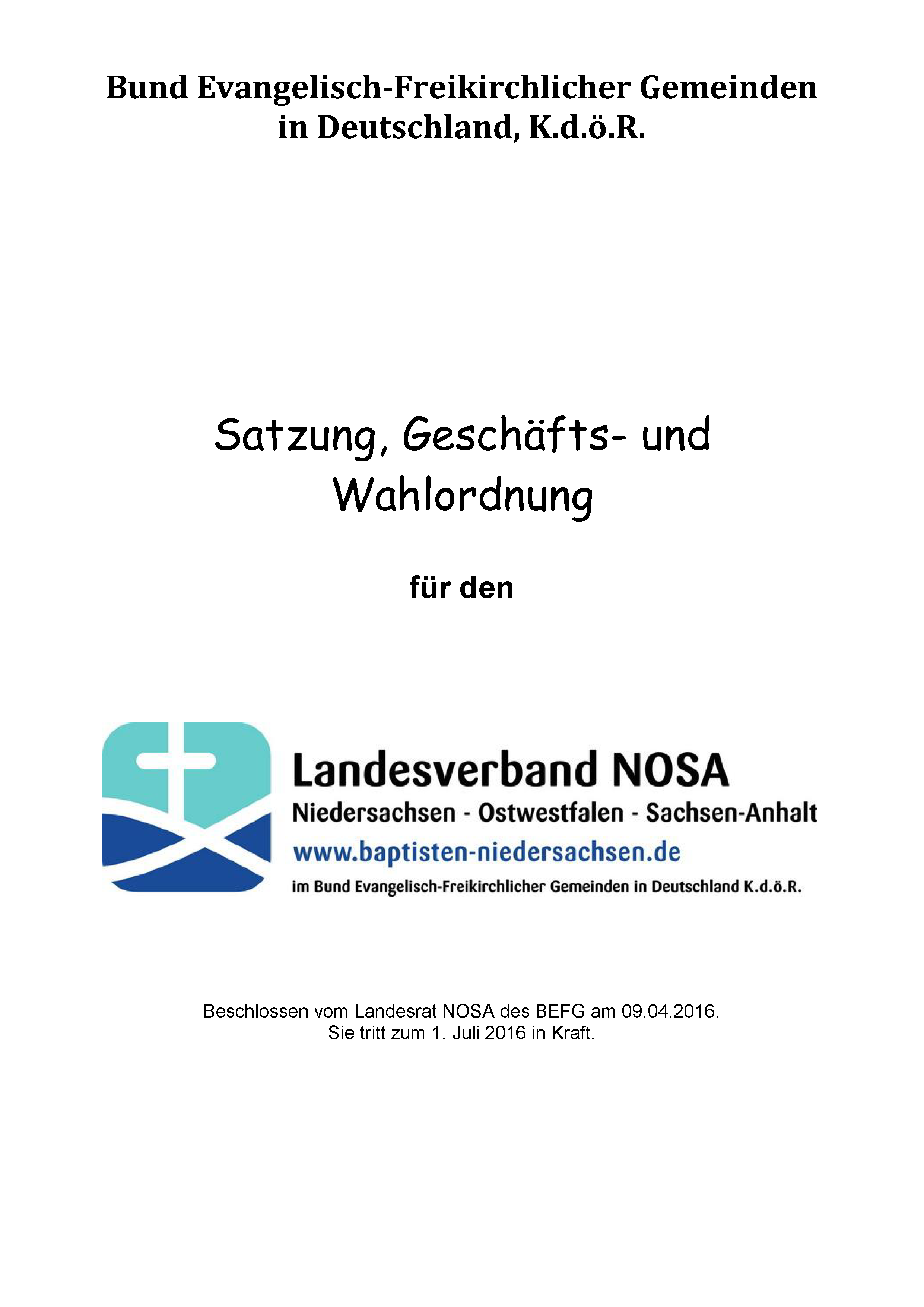 Satzung NOSA Fassung vom 09 04 2016 Seite 1